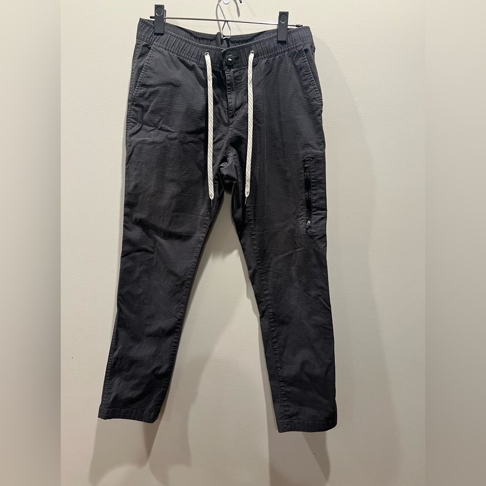 Vuori Charcoal Jogger Pants with White Drawstring medium